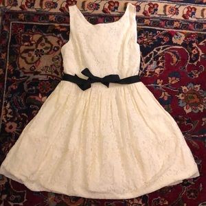Girls Ralph Lauren cream eyelet dress